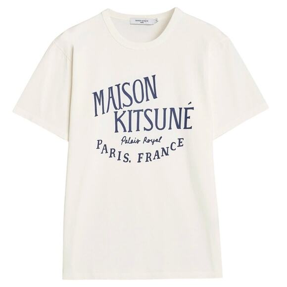 Maison Kitsune PALAIS ROYAL CLASSIC T-Shirt White Sz Small - Picture 1 of 4